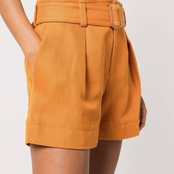 Vince High-Rise Belted Twill Shorts – Burnt Orange (Women’s Size 00) Pre-Owned - Picture 3 of 8